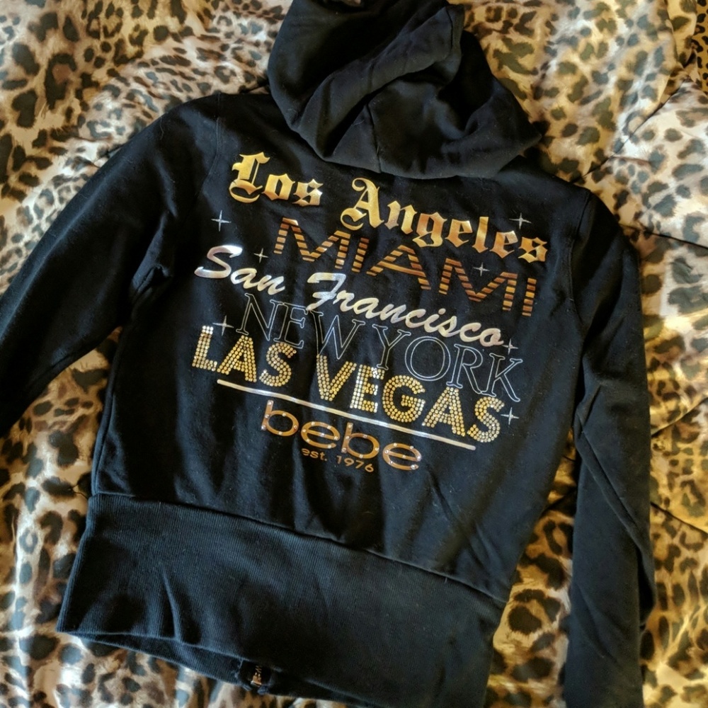 bebe Fitted Zip Hoodie
